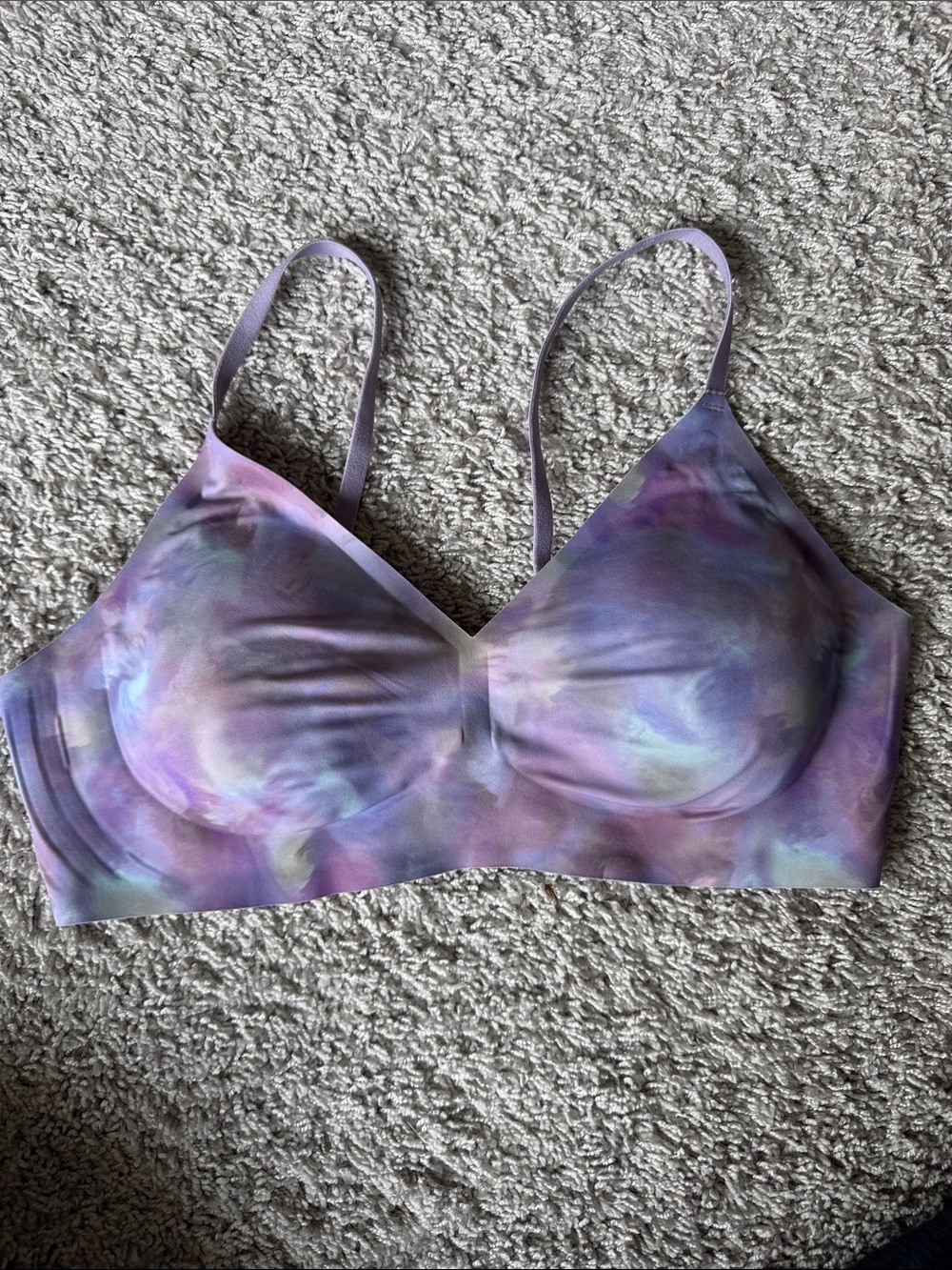Soft Wireless Bralette in Lavender Tie-Dye
